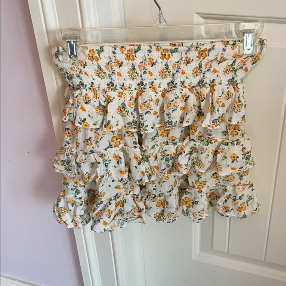 LoveShackFancy floral pattern skirt